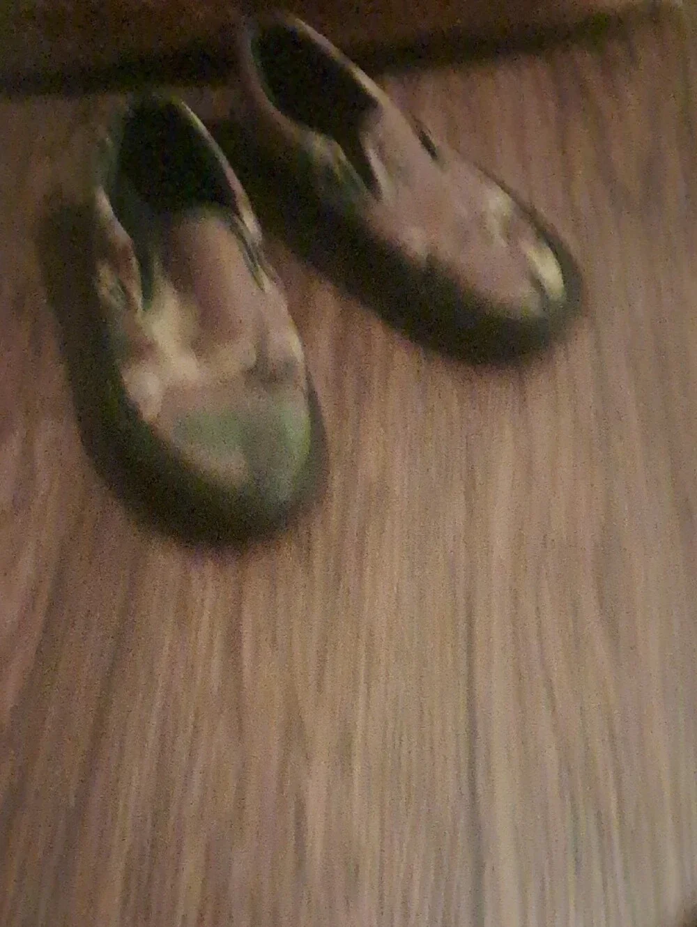 Kids Vans Camo Slip-On Sneakers in Green and Brown, Size 4Y